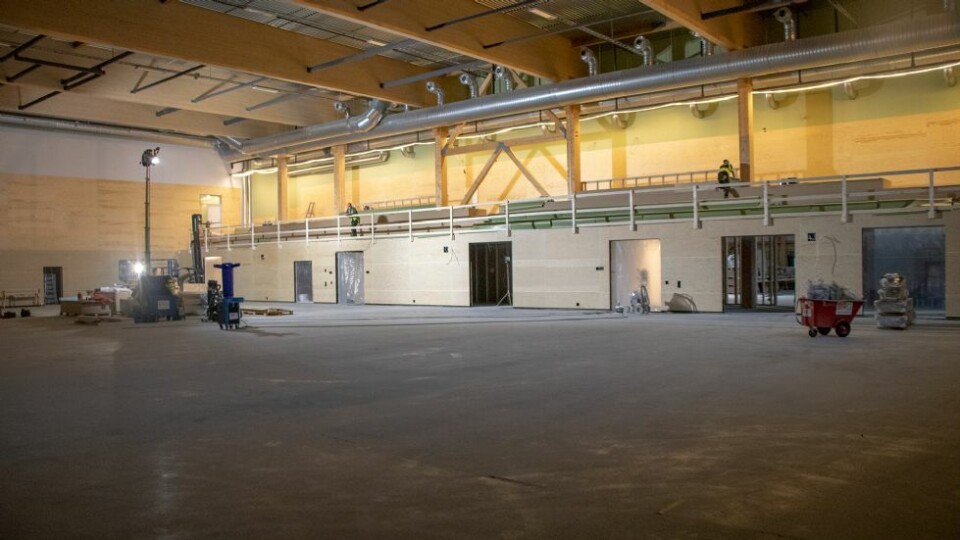 På innsiden av Søgne skole- og idrettssenter
