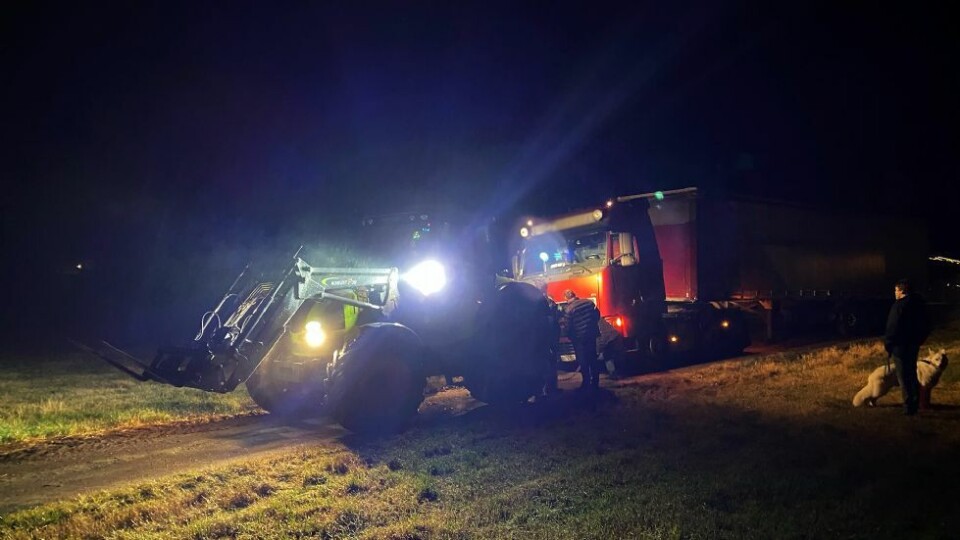 Trailer bom fast på Moneveien