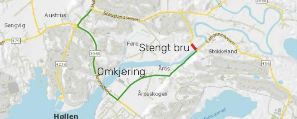 Stokkeland bru stenges 1. mars