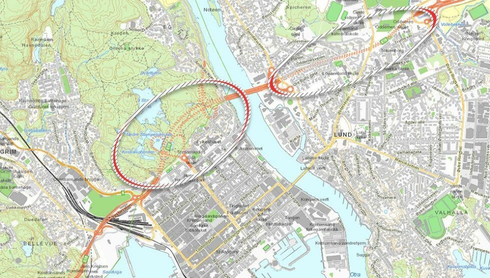 Trafikkreguleringer E18 Kristiansand