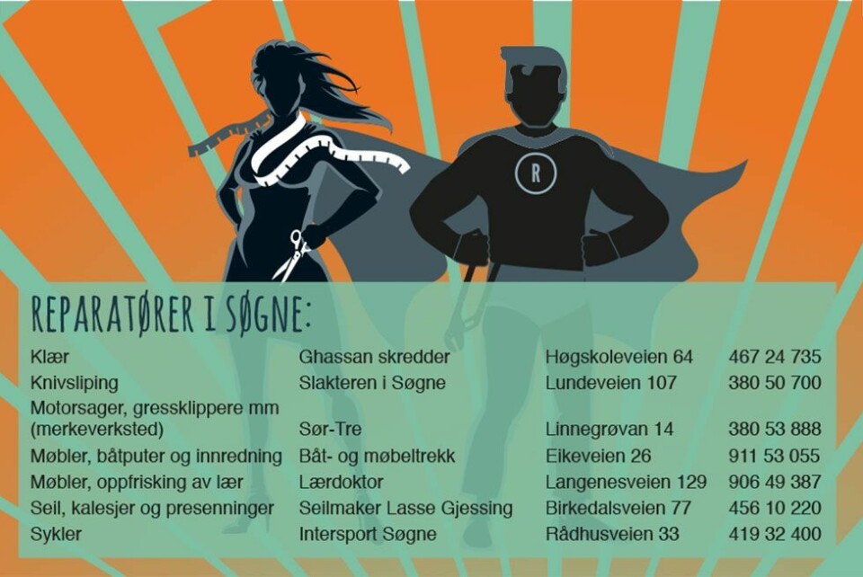 - Egen reparatørplakat for Søgne i år