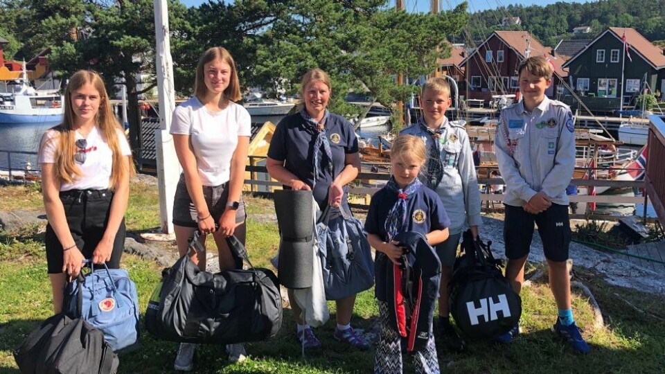 Sjøspeidere prydet Vestergabet med seilskuter