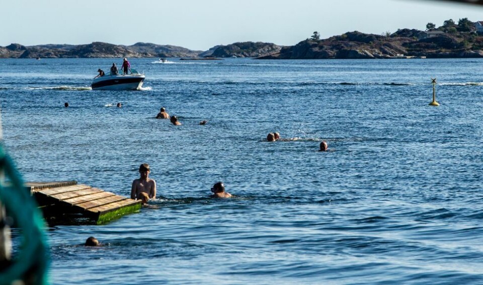 Endelig 20 grader i sjøen