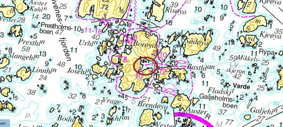 Fant båten delvis under vann