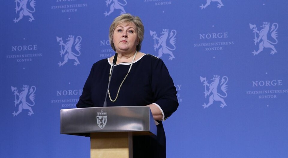 Se statsministerens pressemøte lørdag kveld