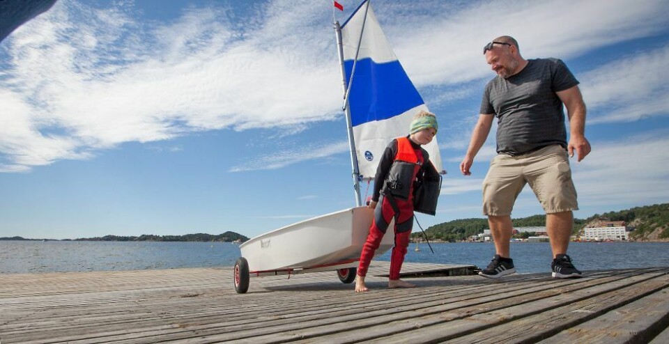 Her kullseiler Ulrik (8) - helt frivillig