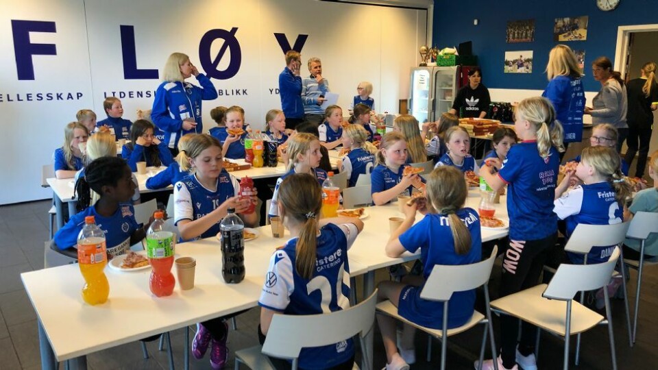 Avsluttet sesongen med ballspill og pizza