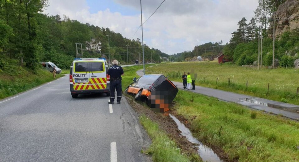 Utforkjøring på Leireveien