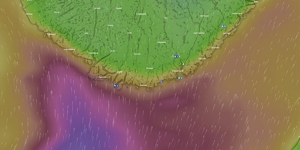Varsler liten storm langs kysten