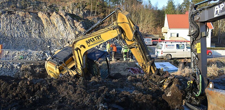 - Gravde seg ned i gjørma