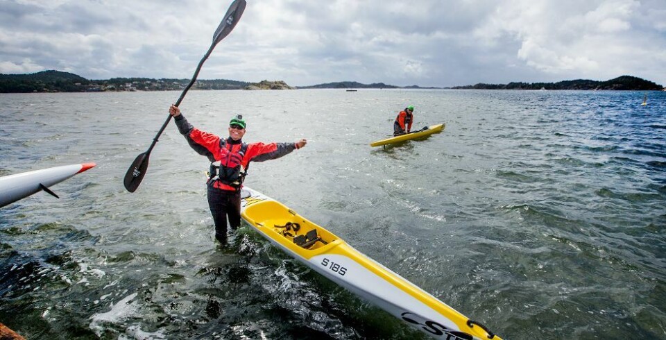 Bildet under: Lars Verket lever og ånder for padlingen. (Foto: Nicolai Prebensen).