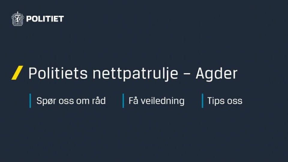 Politiet går live på nettet med egen nettpatrulje