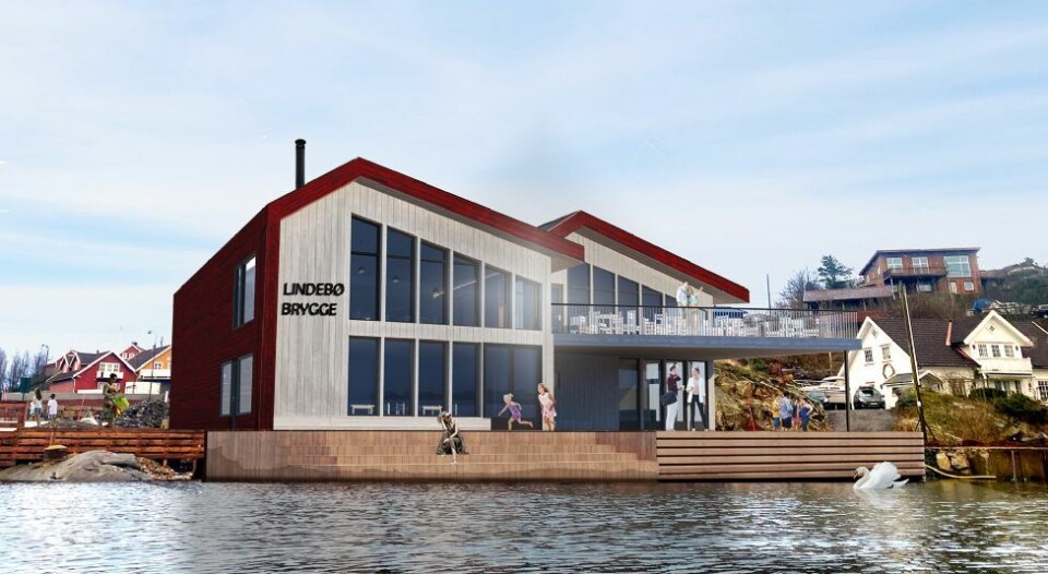 Slik blir Lindebø brygge på Flekkerøy rundt påsketider 2023