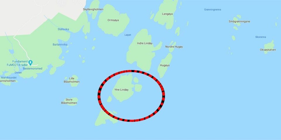 Båt på grunn ved Flekkerøy