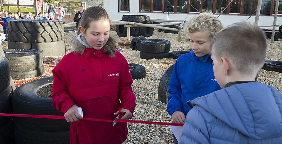 Åpnet ny skolegård på Nygård