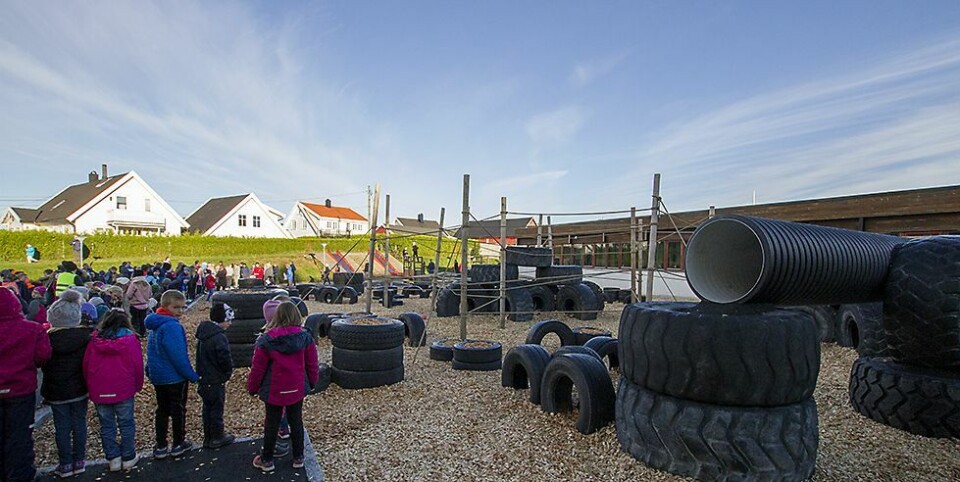 Åpnet ny skolegård på Nygård