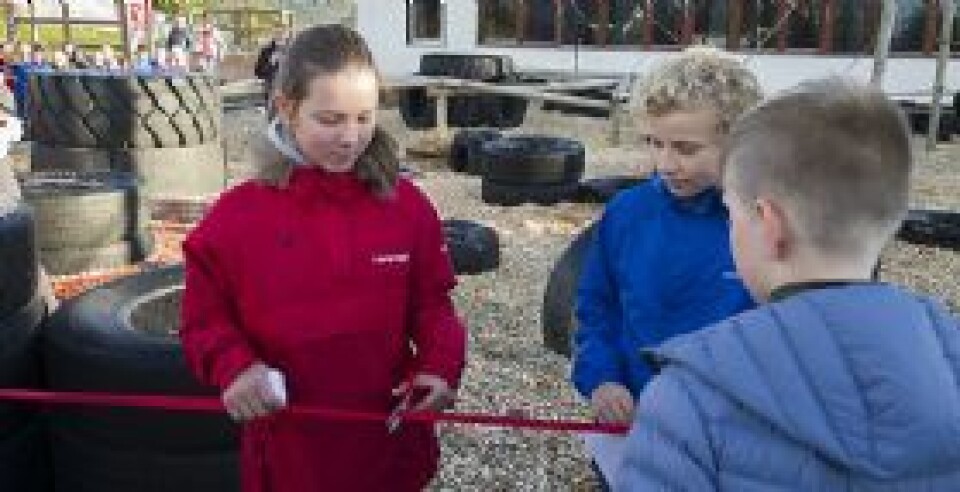 Åpnet ny skolegård på Nygård