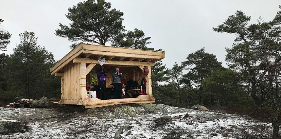 - Sykt digg å bruke gapahuk i sånt vær