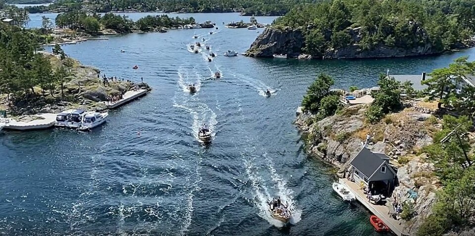 Sjekteracet lørdag: Se fantastiske bilder fra helikopteret
