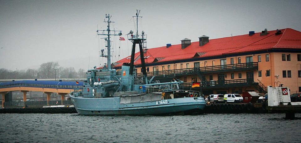 Tysk marinefartøy undersøkes