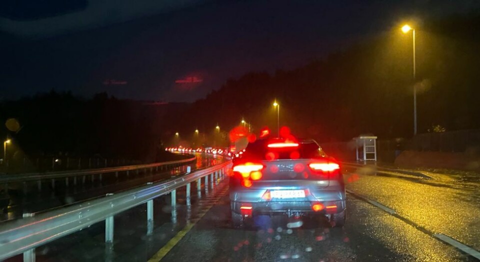 Trafikkuhell på E39 Brennåsen