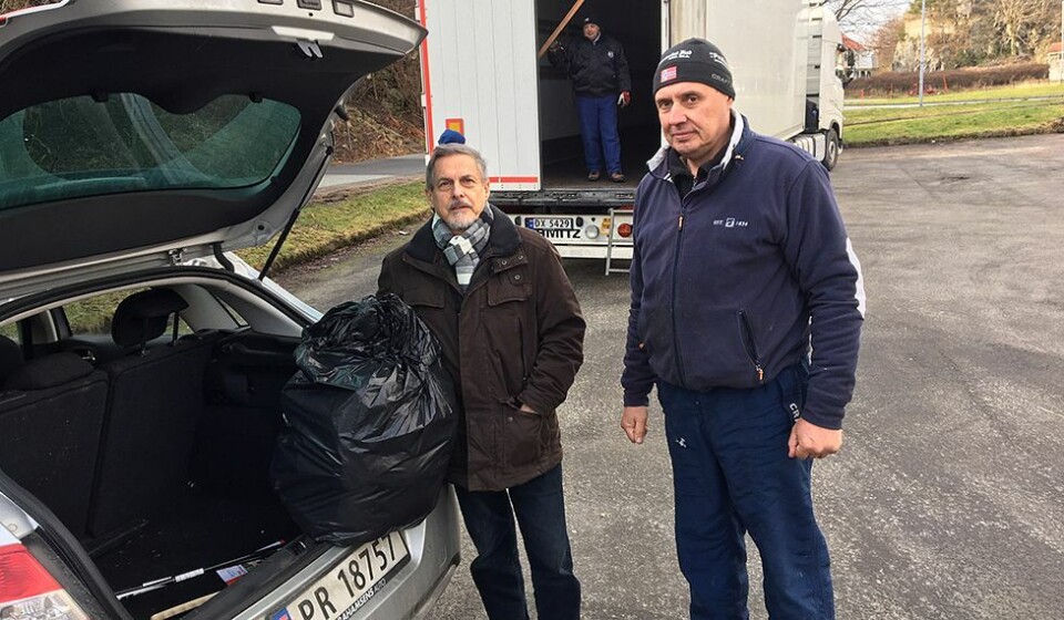 Giverglede på Flekkerøy: Mange leveringer til hjelpesendingene til Ukraina
