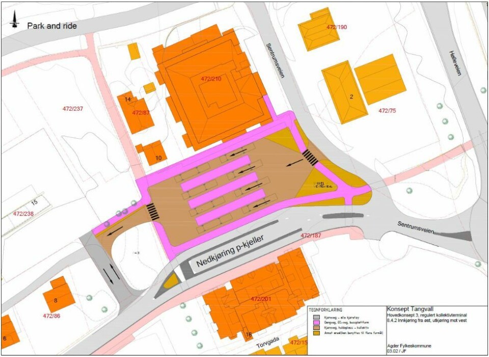 Orienterte om kollektivterminal og kryssløsninger på Tangvall