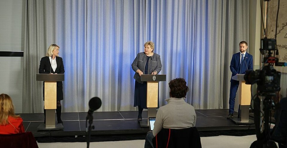 Regjeringens pressekonferanse tirsdag
