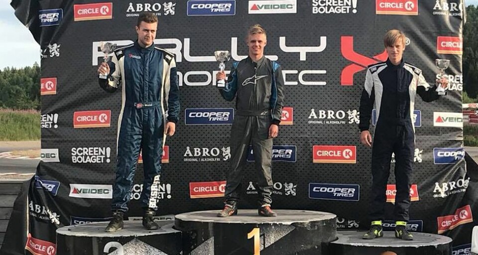 Trond Simen (16) vant NM Rallycross Junior Cup lørdag