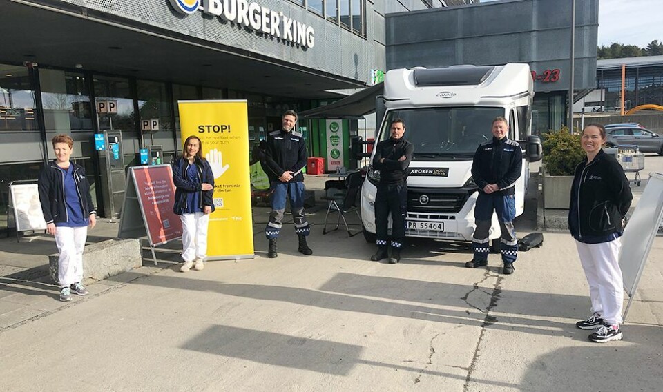 62 personer testet seg i koronabobilen ved Amfi Vågsbygd