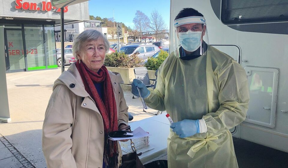 62 personer testet seg i koronabobilen ved Amfi Vågsbygd