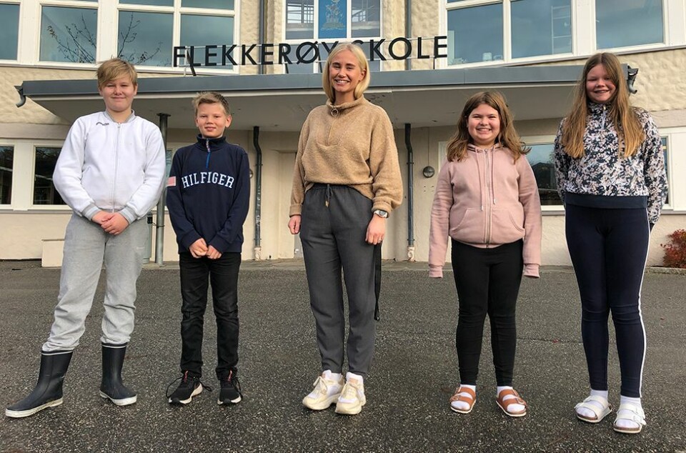 Gratulasjoner fra Haakon og Erna: 6. trinn ved Flekkerøy skole til topps i FN-sambandets Live-kahoot