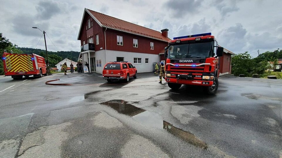 Røykutvikling i bygg på Lunde