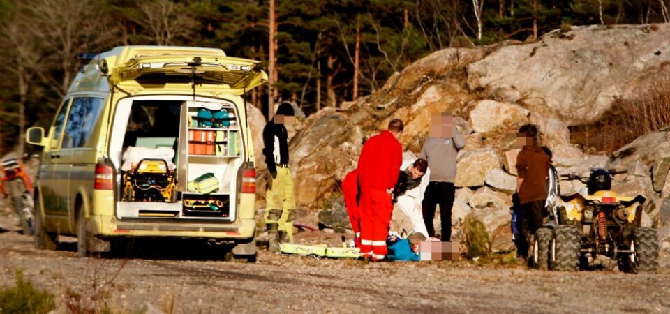 14-åring til sykehus etter trialuhell