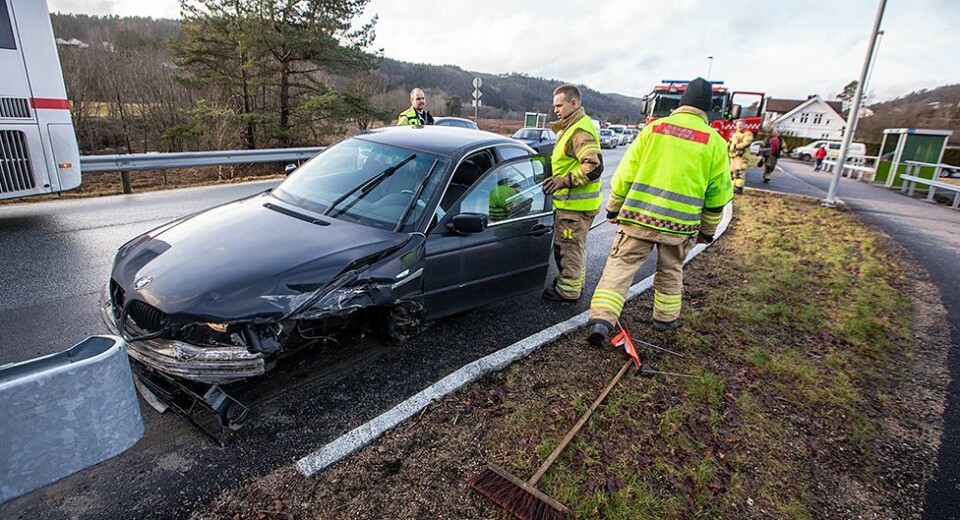 Trafikkuhell på Hortemo, mistanke om ruskjøring