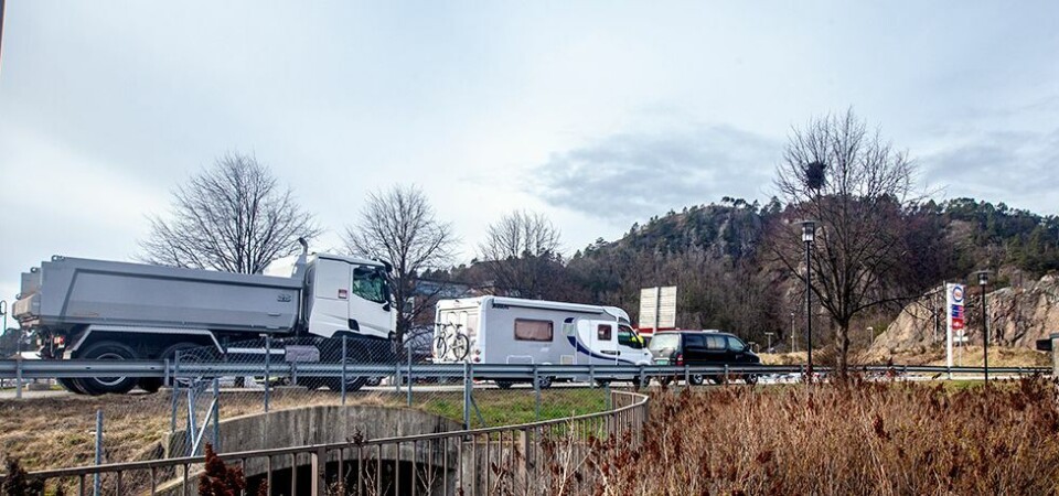 Saktegående trafikk etter uhell på Tangvall