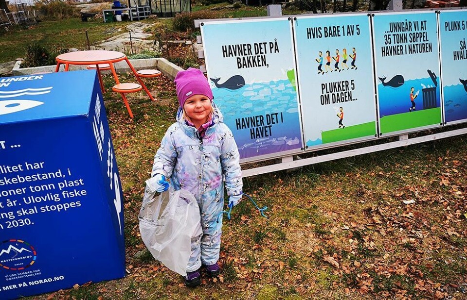 Fremtidens klimavoktere: 30 barn deltok under ryddeaksjon på Odderøya