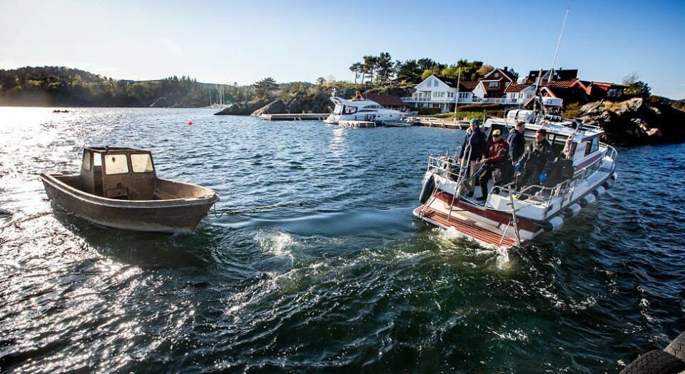 Hentet opp nytt båtvrak: - Vi må ha full seilingsdybde 17. mai