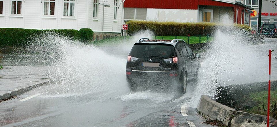 Mye regn søndag kveld