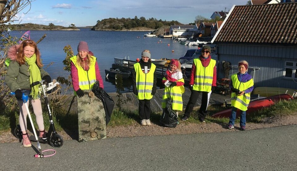 BK Sjøspeideren fra Flekkerøy ryddet kommunale veier for søppel før 17. mai