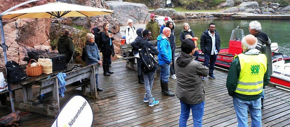 Familietur med strandrydding