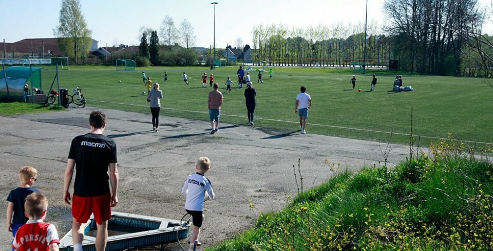 Den aller første fotballtreningen