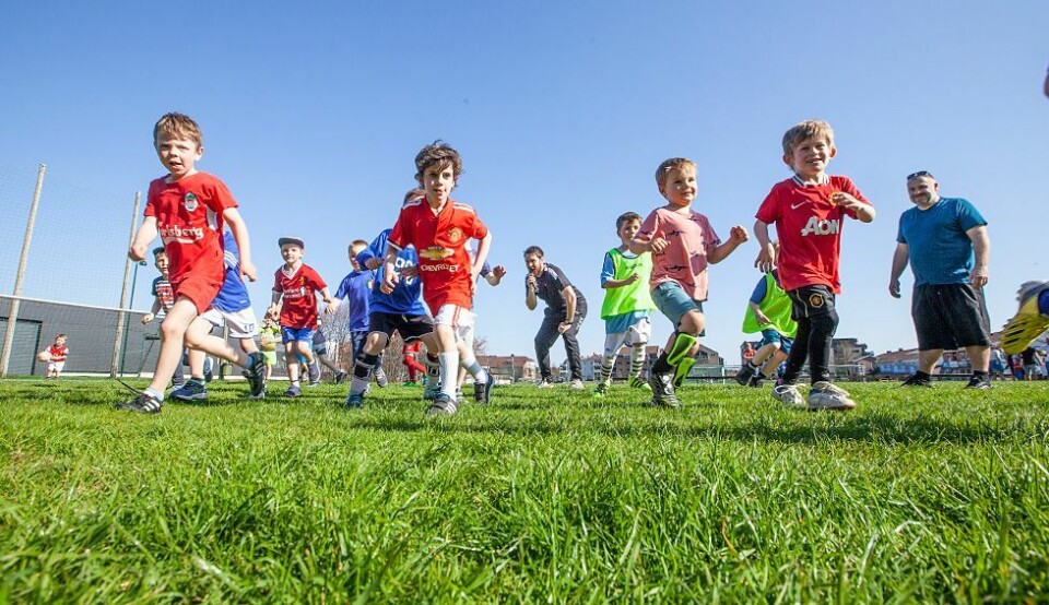 Den aller første fotballtreningen