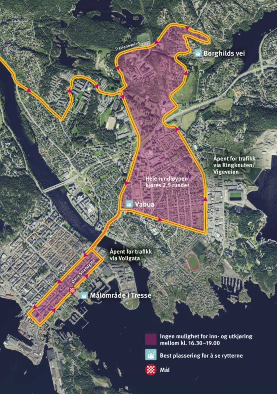 Stengte veier i Kristiansand fredag 27. mai