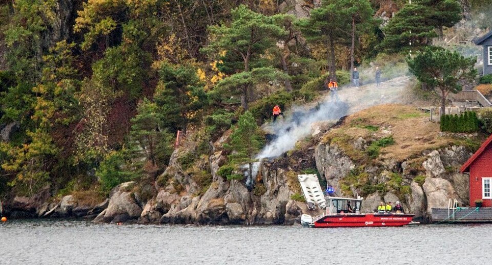 Rykket ut til en mindre krattbrann på Okse
