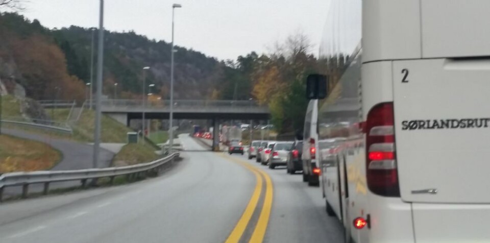 Trafikkulykke ved Fidjane E39