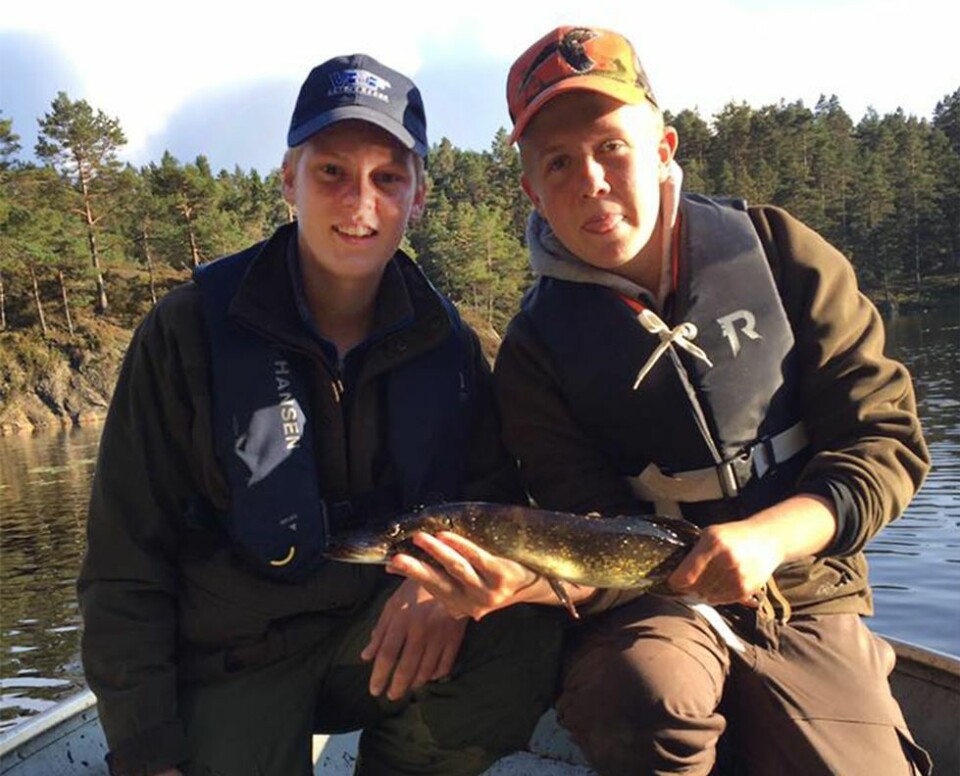 Gjedde tatt i vann som renner ut i Sygna