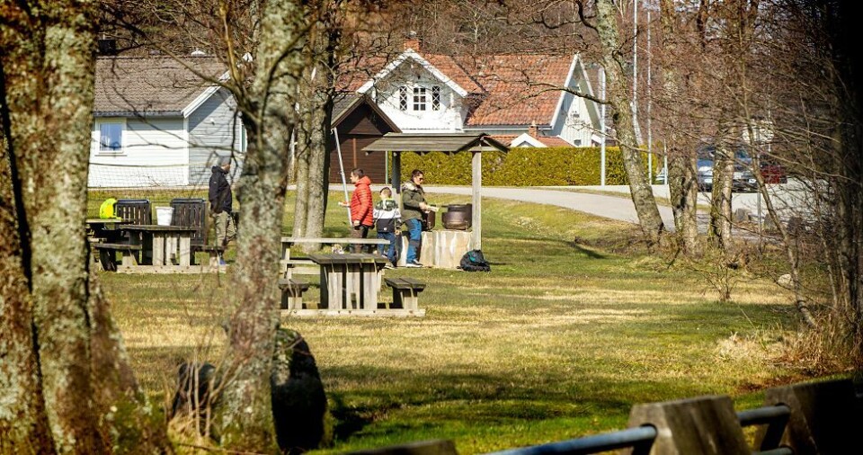 Temperaturene stiger og folk koser seg utendørs