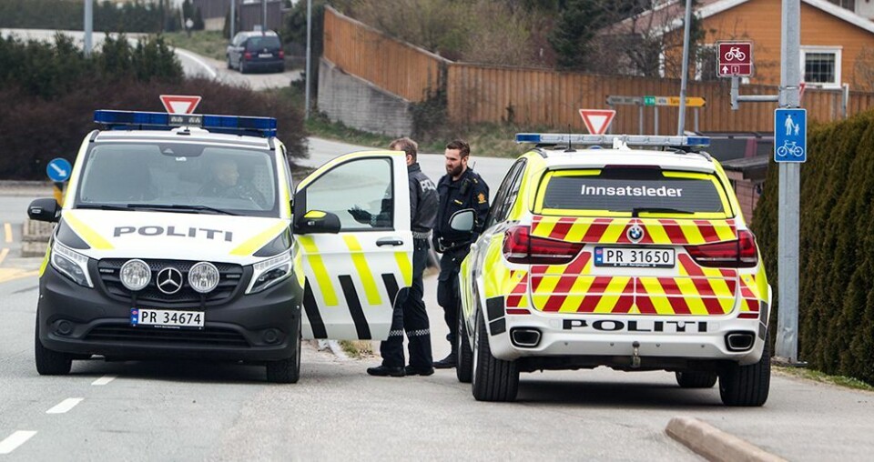 Person med kniv pågrepet