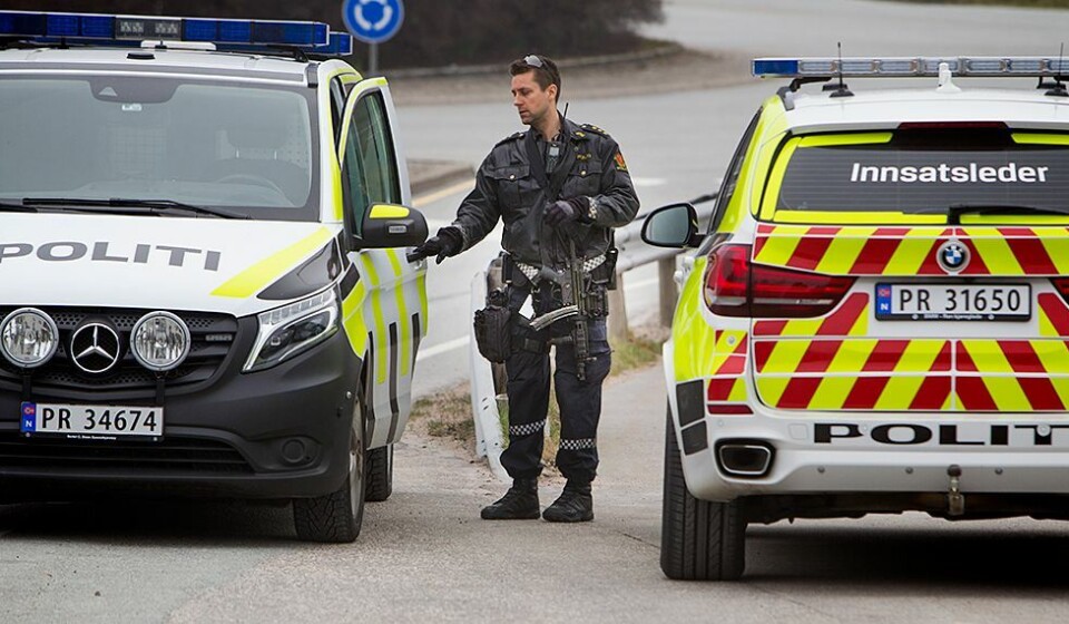 Person med kniv pågrepet